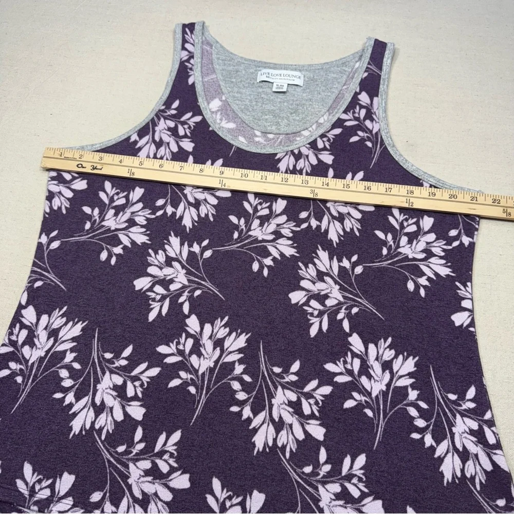 Live Love Lounge Karen Neuburger Top Womens XL Purple Tank Scoop Neck Sleeveless